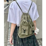 カーキ | ダブルポケットメッシュナップサック | Outfitter lab