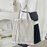 フリルチェックトートバッグ | Outfitter lab | 詳細画像11 