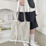 フリルチェックトートバッグ | Outfitter lab | 詳細画像12 