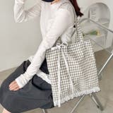 フリルチェックトートバッグ | Outfitter lab | 詳細画像13 