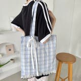 フリルチェックトートバッグ | Outfitter lab | 詳細画像20 