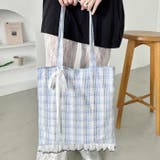 フリルチェックトートバッグ | Outfitter lab | 詳細画像22 