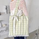 フリルチェックトートバッグ | Outfitter lab | 詳細画像25 