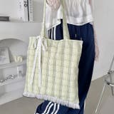 フリルチェックトートバッグ | Outfitter lab | 詳細画像26 