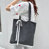 フリルチェックトートバッグ | Outfitter lab | 詳細画像6 