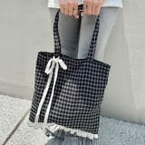 フリルチェックトートバッグ | Outfitter lab | 詳細画像8 