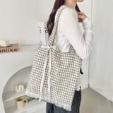 フリルチェックトートバッグ | Outfitter lab | 詳細画像9 