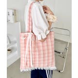 ピンク | フリルチェックトートバッグ | Outfitter lab