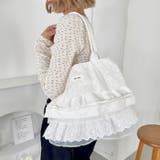 コットンレースフリルトートバッグ | Outfitter lab | 詳細画像6 