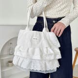 コットンレースフリルトートバッグ | Outfitter lab | 詳細画像7 