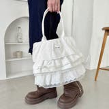 コットンレースフリルトートバッグ | Outfitter lab | 詳細画像8 