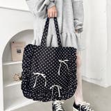 【リボン取り外し可能】ドットフリルトートバッグ | Outfitter lab | 詳細画像15 