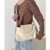 アイボリー | フリルフラップPUショルダーバッグ | Outfitter lab