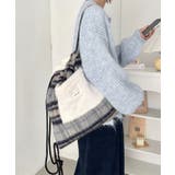 ブルー | フェイクファー2WAYチェックナップサック | Outfitter lab