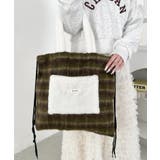 カーキ | フェイクファー2WAYチェックナップサック | Outfitter lab
