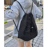 ブラック | シアサッカードローコードナップサック | Outfitter lab