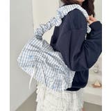 サックスブルー | くしゅくしゅギャザーフラップショルダーバッグ | Outfitter lab