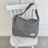 ギャザーショルダーギンガムチェックショルダーバッグ | Outfitter lab | 詳細画像10 