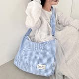 ギャザーショルダーギンガムチェックショルダーバッグ | Outfitter lab | 詳細画像26 