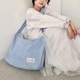 ギャザーショルダーギンガムチェックショルダーバッグ | Outfitter lab | 詳細画像27 