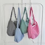 ギャザーショルダーギンガムチェックショルダーバッグ | Outfitter lab | 詳細画像36 