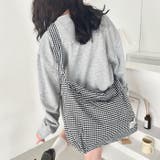 ギャザーショルダーギンガムチェックショルダーバッグ | Outfitter lab | 詳細画像7 