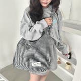 ギャザーショルダーギンガムチェックショルダーバッグ | Outfitter lab | 詳細画像9 