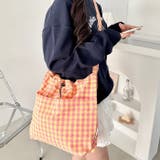 チェックスクエア巾着ショルダーバッグ | Outfitter lab | 詳細画像12