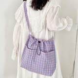 チェックスクエア巾着ショルダーバッグ | Outfitter lab | 詳細画像19