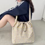 チェックスクエア巾着ショルダーバッグ | Outfitter lab | 詳細画像33