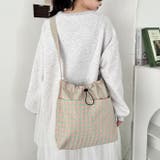 チェックスクエア巾着ショルダーバッグ | Outfitter lab | 詳細画像38