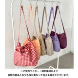 チェックスクエア巾着ショルダーバッグ | Outfitter lab | 詳細画像48