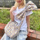 ビッグリボンチェックショルダーバッグ | Outfitter lab | 詳細画像14
