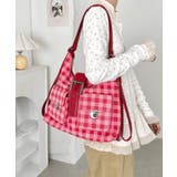 レッド | ダブルポケット3WAYチェックショルダーバッグ | Outfitter lab