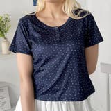 小花柄ヘンリーネック半袖トップス | Outfitter lab | 詳細画像10