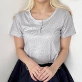 小花柄ヘンリーネック半袖トップス | Outfitter lab | 詳細画像5