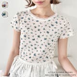 リトルフラワーメロウ半袖トリムトップス | Outfitter lab | 詳細画像1 