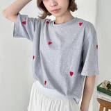 ミニハート刺繍半袖Tシャツ | Outfitter lab | 詳細画像16