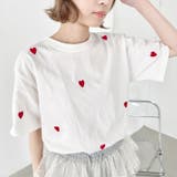 ミニハート刺繍半袖Tシャツ | Outfitter lab | 詳細画像5