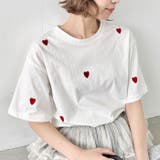 ミニハート刺繍半袖Tシャツ | Outfitter lab | 詳細画像7