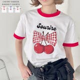 チェリーリボン半袖リンガーTシャツ | Outfitter lab | 詳細画像1