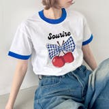 チェリーリボン半袖リンガーTシャツ | Outfitter lab | 詳細画像13