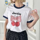 チェリーリボン半袖リンガーTシャツ | Outfitter lab | 詳細画像22 