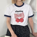 チェリーリボン半袖リンガーTシャツ | Outfitter lab | 詳細画像23 
