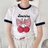チェリーリボン半袖リンガーTシャツ | Outfitter lab | 詳細画像6