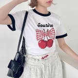 チェリーリボン半袖リンガーTシャツ | Outfitter lab | 詳細画像8