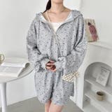 【セットアップ】小花柄ワッフルパーカー+ショートパンツ | Outfitter lab | 詳細画像10 