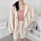 【セットアップ】小花柄ワッフルパーカー+ショートパンツ | Outfitter lab | 詳細画像5 