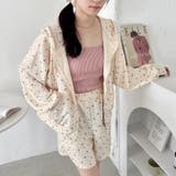 【セットアップ】小花柄ワッフルパーカー+ショートパンツ | Outfitter lab | 詳細画像6 