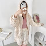 【セットアップ】小花柄ワッフルパーカー+ショートパンツ | Outfitter lab | 詳細画像7 